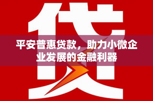 綦江平安普惠贷款，助力小微企业发展的金融利器